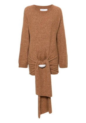 Giuseppe Di Morabito brooch-detail mini dress - Brown