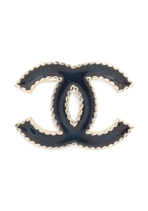 CHANEL Pre-Owned 2024 CC Mark brooch - Black