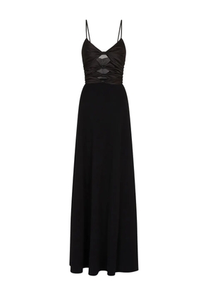 Emporio Armani bow-embellished maxi dress - Black