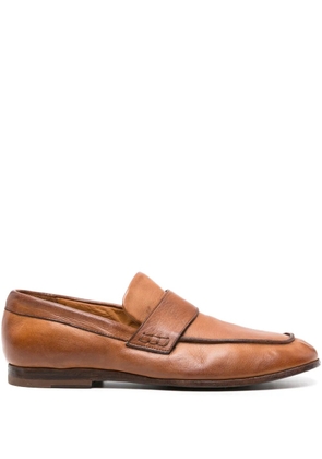 Moma strap-detail leather loafers - Brown