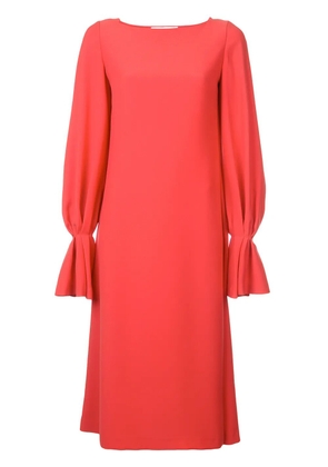 Carolina Herrera long-sleeved loose dress - Red