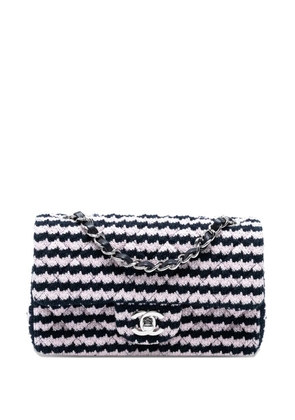CHANEL Pre-Owned 2021 Mini Rectangular Classic Tweed Single Flap crossbody bag - Pink