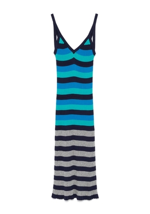 Sonia Rykiel striped long dress - Blue