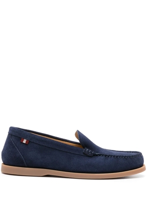 Bally grosgrain-tab suede loafers - Blue