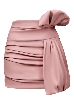 Lika bow-detail draped mini skirt - Pink