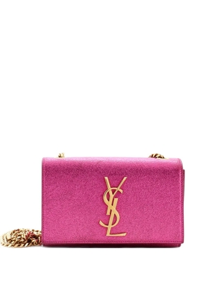 Saint Laurent Pre-Owned Classic Monogram Glitter Leather Small crossbody bag - Pink