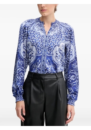Hale Bob Marianna printed button top - Blue