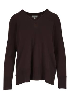 Kinross Cashmere piped V-neck sweater - Brown