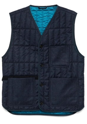 Paul Smith flannel quilted gilet - Blue