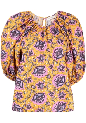 Rhode Rowan graphic-print blouse - Orange