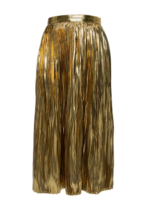 Mes Demoiselles pleated midi skirt - Yellow