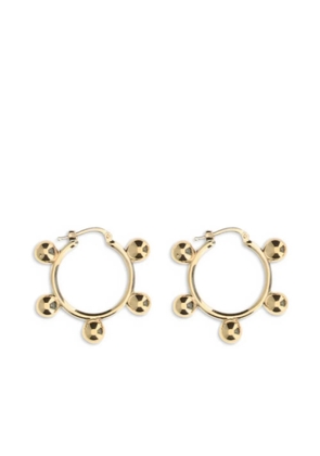 Jil Sander beaded hoop earrings - Gold