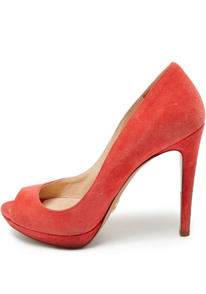 Prada Pre-Owned platform peep-toe pumps - Pink