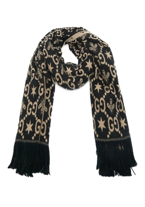 Gucci Pre-Owned GG bee jacquard shawl - Black