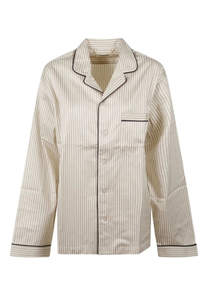TEKLA striped pyjamas shirt - Brown
