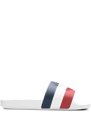 Moncler logo-embellished slides - White
