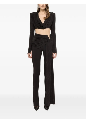 NISSA rhinestone-embellished trousers - Black