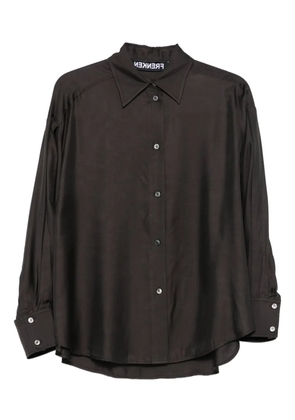 Frenken button-cuff shirt - Brown