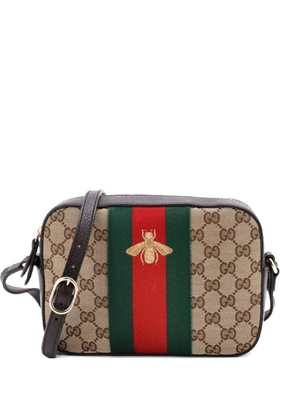 Gucci Pre-Owned Bee Web Camera Bag GG Canvas crossbody bag - Brown