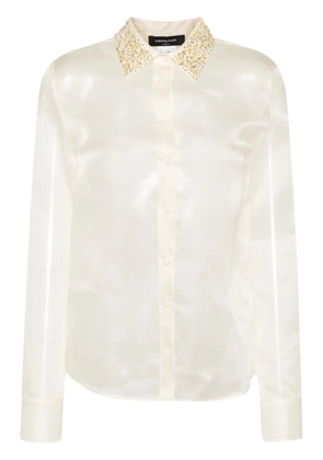 Fabiana Filippi crystal-embellished silk shirt - Neutrals