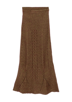 Vivienne Westwood ribbed knit skirt - Gold