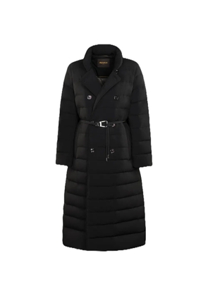 Moorer Raely double-breasted belted coat - Black