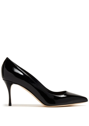 Sergio Rossi 75mm Godiva patent-leather pumps - Black