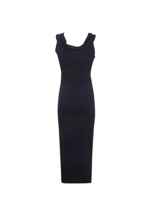 Emporio Armani twisted sleeveless dress - Black