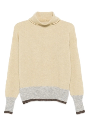 Why Ci roll-neck panelled sweater - Neutrals
