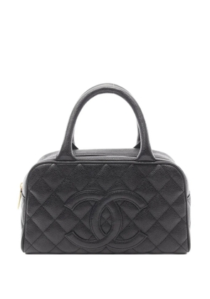 CHANEL Pre-Owned 2005-2006 matelassé mini boston handbag - Black