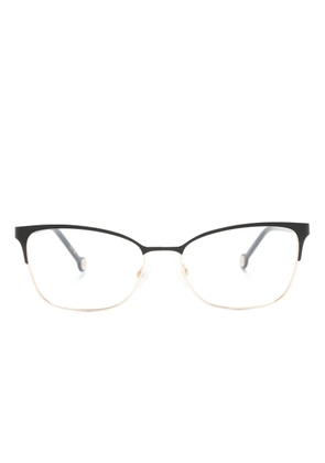 Carolina Herrera logo-engraved rectangle-frame glasses - Black