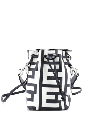 Fendi Pre-Owned x Marc Jacobs Mon Tresor Printed Leather Mini bucket bag - Black