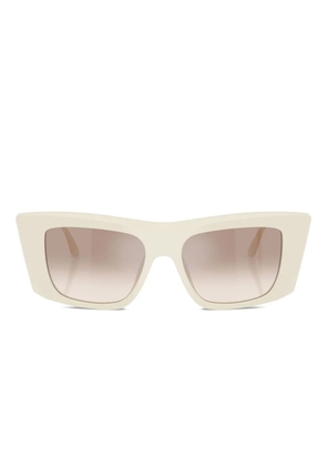 Dolce & Gabbana Eyewear logo-detail square-frame sunglasses - Neutrals