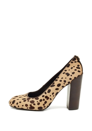 Tory Burch calf-hair block-heel pumps - Neutrals