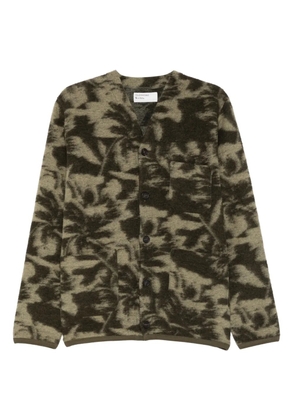 Universal Works pocket studio-fleece cardigan - Green