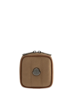 Moncler zippered crossbody pouch - Brown