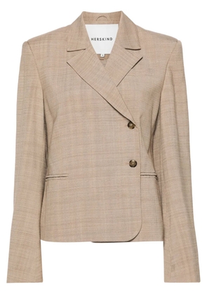 HERSKIND Pli single-breasted blazer - Neutrals