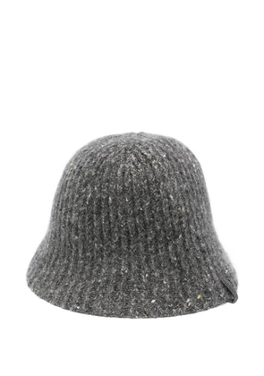 Brunello Cucinelli ribbed sequin-detail bucket hat - Grey