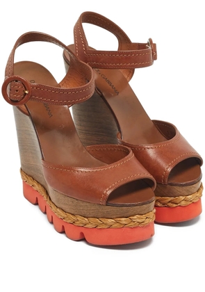 Dolce & Gabbana Pre-Owned platform wedge sandals - Brown