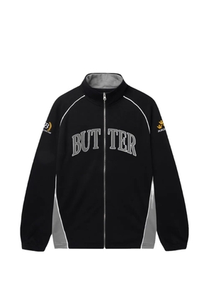 BUTTER GOODS Crown appliqué zip-up sweatshirt - Black