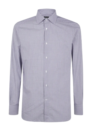 Zegna checked shirt - Blue
