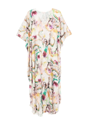 Dolci Follie marble-print kaftan dress - Green