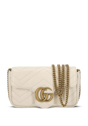 Gucci super mini GG Marmont shoulder bag - White