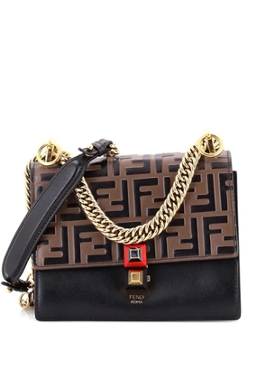 Fendi Pre-Owned Kan I Bag Zucca Embossed Leather Small shoulder bag - Brown