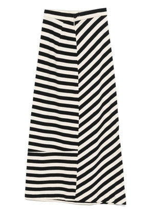 Yohji Yamamoto striped maxi skirt - Neutrals