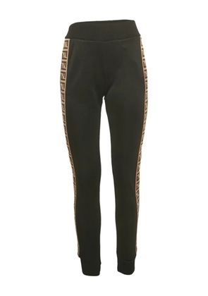 Fendi Pre-Owned logo-band trousers - Black