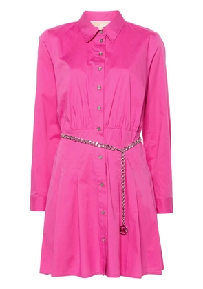 Michael Michael Kors belted mini shirt dress - Pink