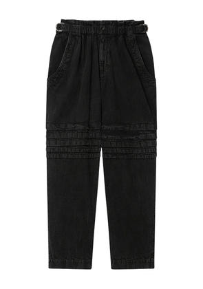 MARANT ÉTOILE Mellya ruffled-detail trousers - Black