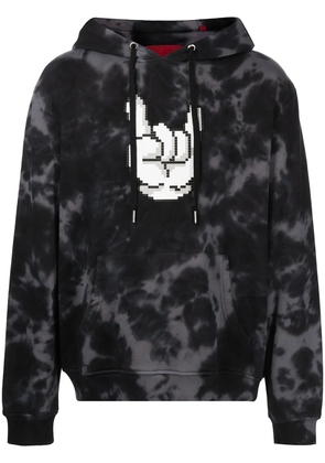 Mostly Heard Rarely Seen 8-Bit Rock On-print cotton hodiee - Black