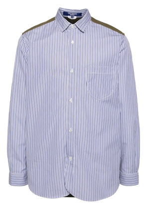 Junya Watanabe MAN striped cotton shirt - White